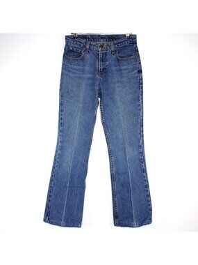Vintage Jordache Womens 3 / 4 28 x 29 Y2K Pleated Flared Bell Bottom Jeans K801